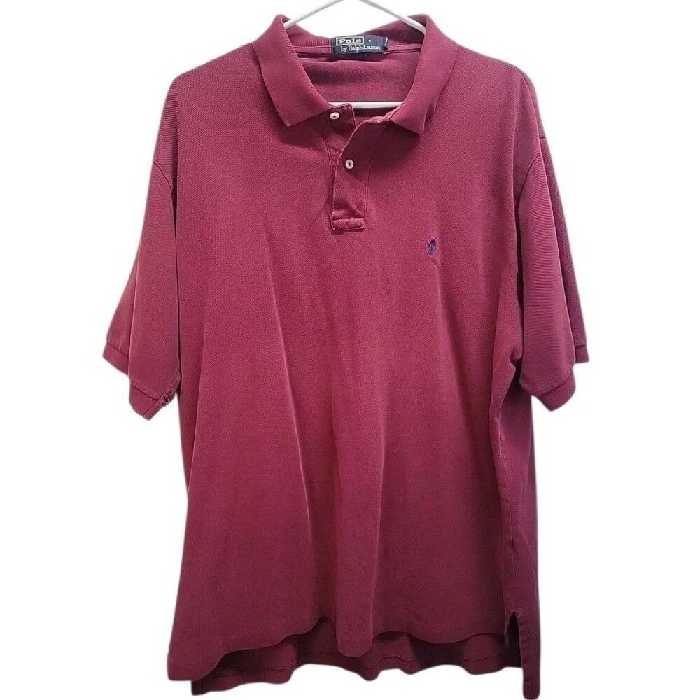 Polo‎ Ralph Lauren Men's Vintage Polo Maroon Polo Shirt Size XL